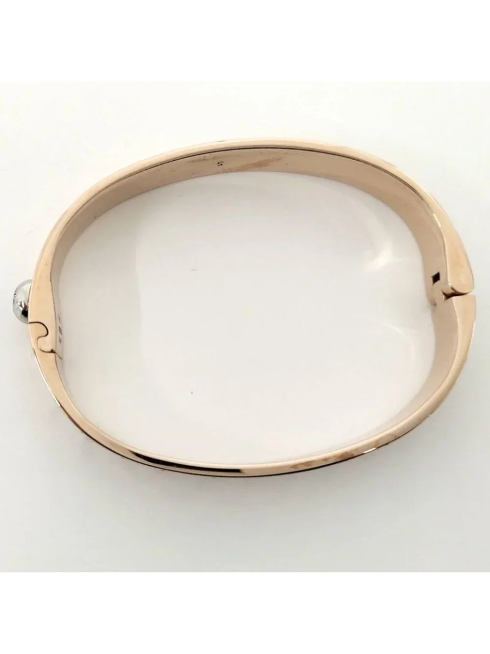 Louis Vuitton Cuff Nanogram Bracelet S Size Plated Silver Pink - Picture 6 of 10